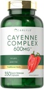 Carlyle Cayenne Pepper kapslar 600mg | 350 piller | Icke-GMO, Gluten fri tillägg