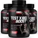 Force Factor Test X180 Boost, Testosterone Booster and Energy Supplement for Men, Boost Energy, Increase Stamina, and Enhance Vitality, with D-Aspartic Acid and Fenugreek, 120 Count (Pack of 3)