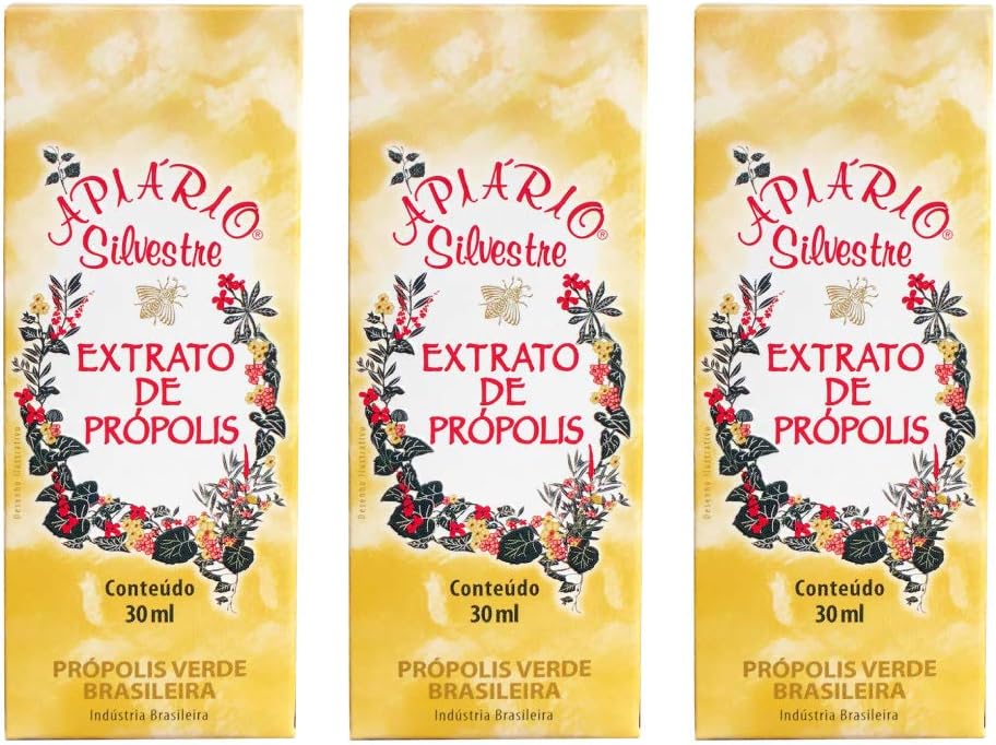 Officiell distributör - 1 flaska Apiario Silvestre Brazilian Green Bee Propolis Liquid Cereal Alcoholic Extract 30 ml