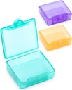 Sukuos Small Pill Box 3 st, Cute Travel Pill Case Daily Pill Organizer Portable för Pocket Purse för vitamin Fish Oil Supplements, lätt att rengöra