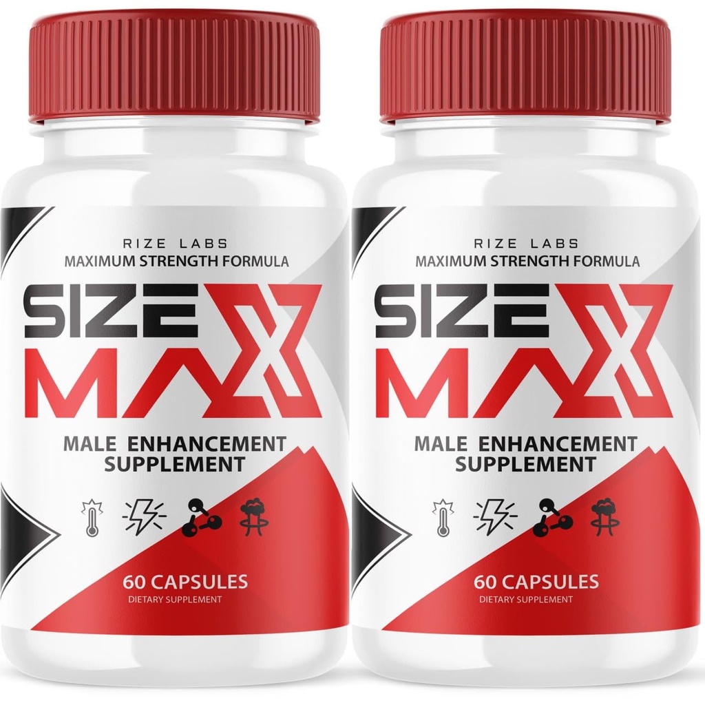 Size Max Pills for Men, Size Max Natural and Effective Capsules, Size Max Supports The Body to Perform Longer and Better, Size Max Supplement Reviews (120 Capsules) (Pack of 2)