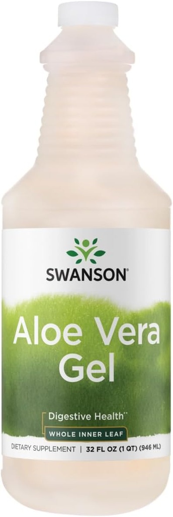 Swanson Premium Brand Aloe Vera Gel 32 fl Ounce (1 Qt) (946 ml) - Pack på 1