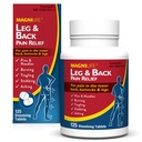 MagniLife Leg & Back Pain Relief, Fast-Acting Pain Relief, Naturligt lugna Burning, Tingling och Stabbing Pains, Symptomatisk eller förebyggande, 125 Quick-Dissolve Tablets