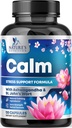 Natural Calm, Unwind & Relax Support - Ashwagandha, GABA, Magnesium, L-Theanine & More - Natural Focus, Energy & Immune Support - Nature's Non-GMO, Vegan, Gluten Free, Bottled i USA - 120 kapslar
