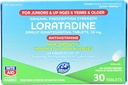 Rite Aid Kid's Non-Drowsy Allergy Relief, Loratadine 10mg, Mint Flavor - 30 tabletter | Orally Disintegrating Tabs | Ålder 6 och äldre