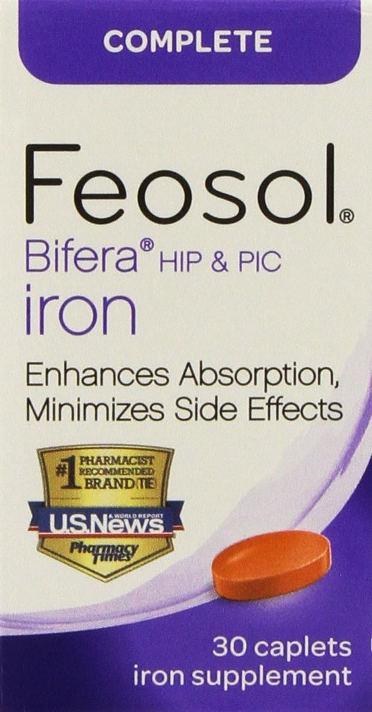 Feosol komplett med Bifera,30 Count (Pack of 2)
