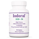 Optimox Iodoral 50 mg Tillägg - Kaliumjodid tabletter, sköldkörtelstöd, dagliga vitaminer och mineraler, Lugols jodlösning - 90 greve