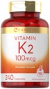 Carlyle Vitamin K2 Supplement 100 mcg | K2 MK-4 | 240 kapslar | Non-GMO & Gluten Free