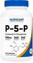 Nutricost P5P Vitamin B6 Supplement 100mg, 240 kapslar (Pyridoxal-5-fosfat) - Vegetarisk vänlig, icke-GMO, Glutenfri