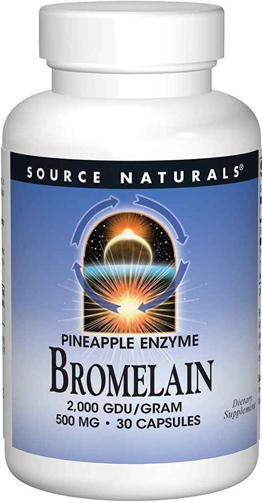 Källa Naturals - Bromelain 2000 Gdu, 500mg, 30 kapslar