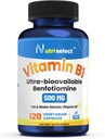 120 kapslar som innehåller 500 mg vitamin B1, formulerade med Benfotiamine, och är icke-GMO, Vegan och Glutenfri (1)