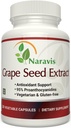 Naravis Grape Seed Extract 400mg - 120 vegetariska kapslar med 95% Proanthocyanidiner - Naturlig icke-GMO Antioxidant Supplement - Grapeseed Extract Capsules för Optimal Antioxidant Support