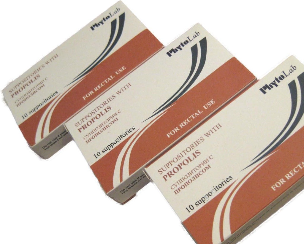 Propolis Suppositories Pack på 3 (30 Suppositories), Off-white