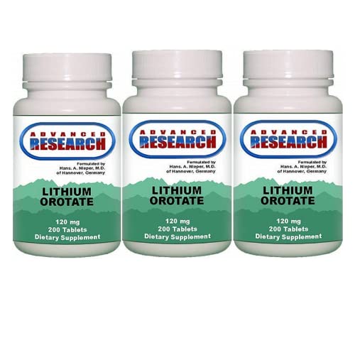Dr Hans Nieper Lithium Orotate tabletter, 120 mg, 3Pack (200 greve varje)