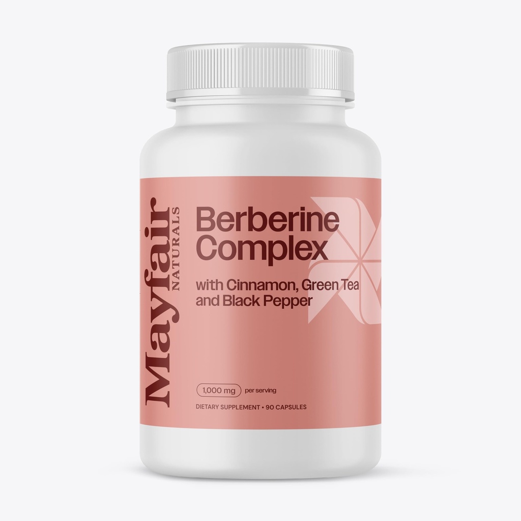 Berberine Complex Supplement, med kanel, grönt te och svartpeppar 90 kapslar