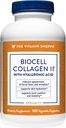 Vitamin Shoppe Biocell Collagen II med Hyaluronic Acid 1000mg - Främjar hälsosam hud, gemensamma & brosk - Stöder Hydration & Elasticity - för daglig Wellness (60 grönsaks kapslar)