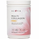 Alaya Multi Collagen Powder - Typ I, II, III, V, X Hydrolyzed Collagen Peptides Protein Powder Supplement med MSM + GC (Vanilla)