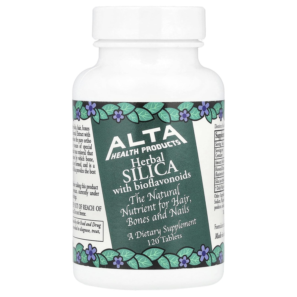 Alta Health Products, växtbaserade SILICA med bioflavonoider, tabletter, 120 greve