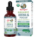 MaryRuth Organics - USDA Organic Brain Nootropic Supplement för vuxna med Ginkgo Biloba & Astragalus | Focus & Adrenal Support | Brain & Memory Drops | Vegan | Icke-GMO | Gluten Free | 30 Besparingar