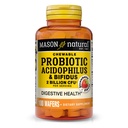 MASON NATURAL Probiotic Acidophilus med Bifidus, 50 Day Supply, stöder hälsosam normal utmattning, jordgubbsmak, 100 Chewable Wafers