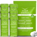 Viter Energy Original Caffeine Mints Spearmint Flavor 6 Pack och 1/2 Pound Bulk Bag Bundle - 40mg Koffein, B Vitaminer, Sugar Gratis, Vegan, Kraftfull energi Booster för Fokus och Alertness