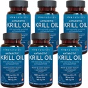 Viva Naturals Antarctic Krill Oil 1250 mg, Omega 3 EPA DHA och Astaxanthin, Joint Support och Brain Supplement med Antioxidant Properties, No Fishy Aftertaste (Pack of 6)