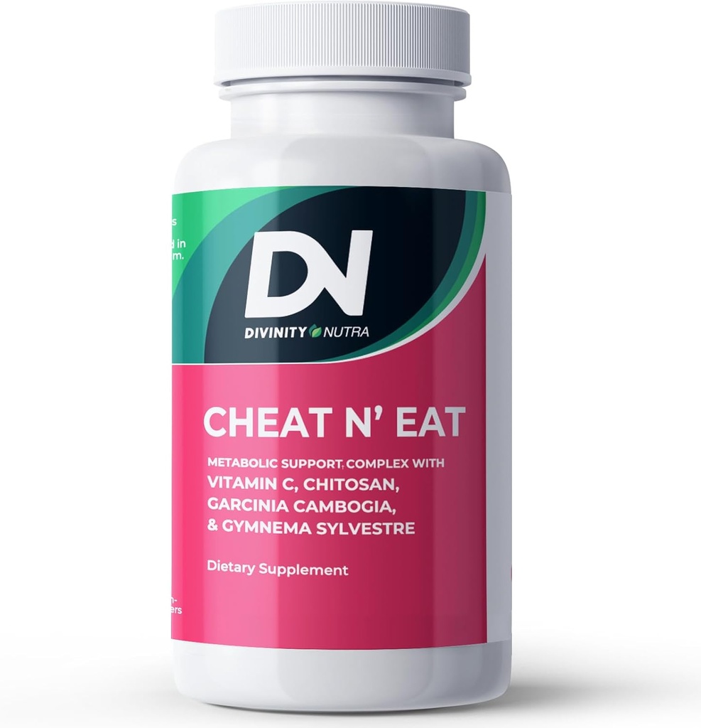 Divinity Nutra Chitosan Supplement med Chitosan Vitamin C Supplement för kvinnor och män. Tillverkad i USA 60 tabletter Non-GMO Soyfree