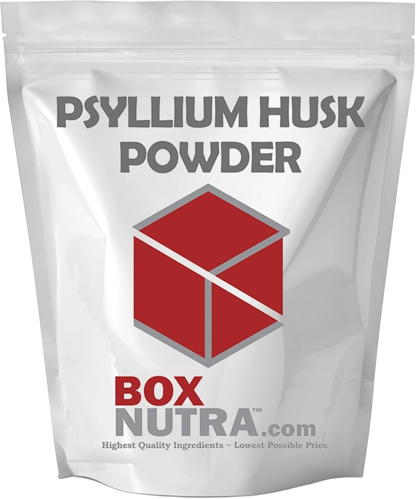BoxNutra Psyllium Husk Pulver - Bulk-Forming Laxative - Främjar regelbundna tarmrörelser - Förbättrar Digestion, 1kg