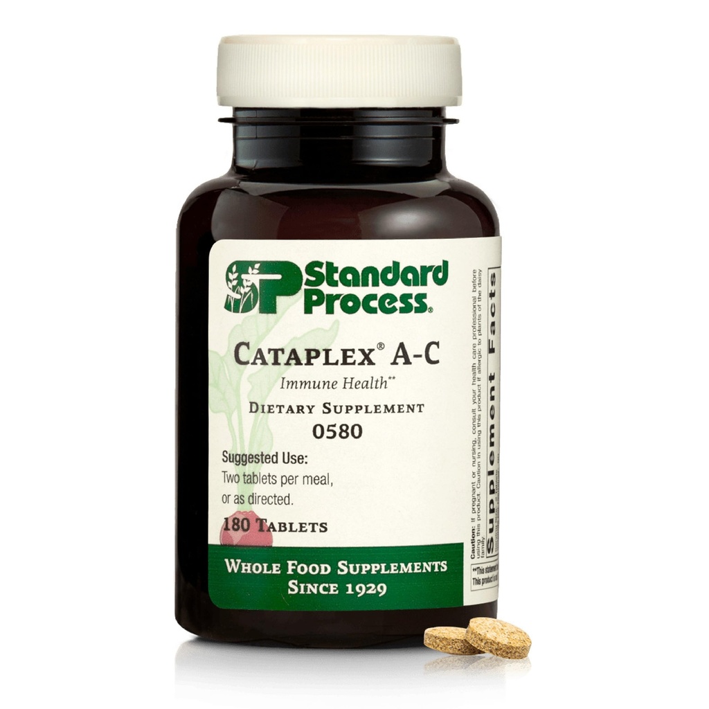 Standard Process Cataplex A-C - Tillägg för Immune & Healthy Cell Support med vitamin C & A - Hjälper ögonhälsa - Innehåller ingredienser med antioxidantaktivitet - 180 tabletter (90 portioner)