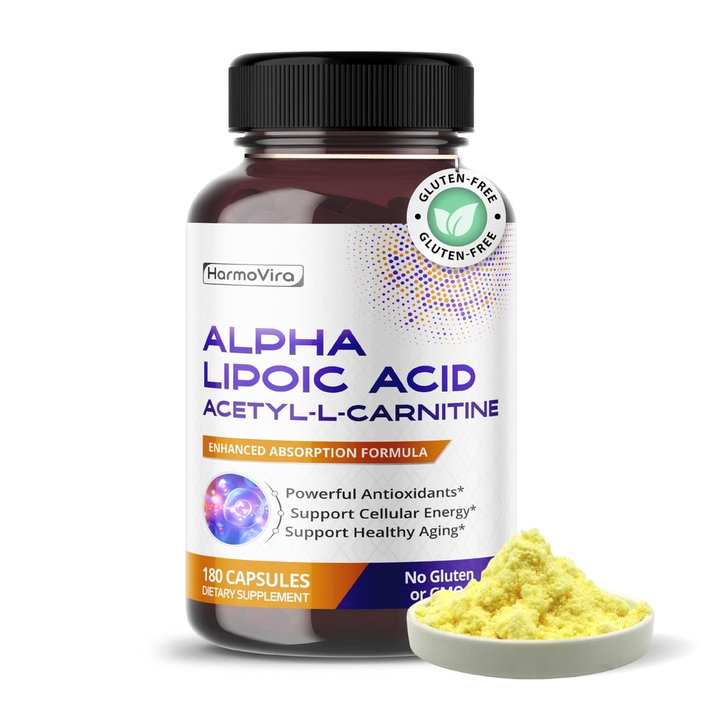 Alpha Lipoic Acid Acetyl-L-Carnitine - Support Bladder Cleanse, Urinary Tract Health - 180-dagars Supply - Tillverkad i USA