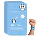 The Good Patch Nite Owl Patch, Natural Sleep Patch Support för barnsängtid med Tart Cherry, Chamomile och Skullcap, Plant Powered, Sustained Release (36 Total Patches)