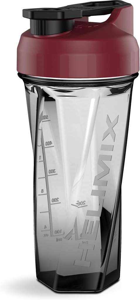 HELIMIX 2.0 Vortex Blender Shaker Bottle Holds upp till 28oz | No Blending Ball or Whisk | USA Made | Portable Pre Workout Whey Protein Drink Shaker Cup | Mixes Cocktails Smoothies Shakes | Top Rack Safe
