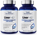 1MD LiverMD - Liver Support Supplement | Siliphos Milk Thistle Extract - Mycket Bioavailable, för Liver Support | 60 kapslar (2-Pack)
