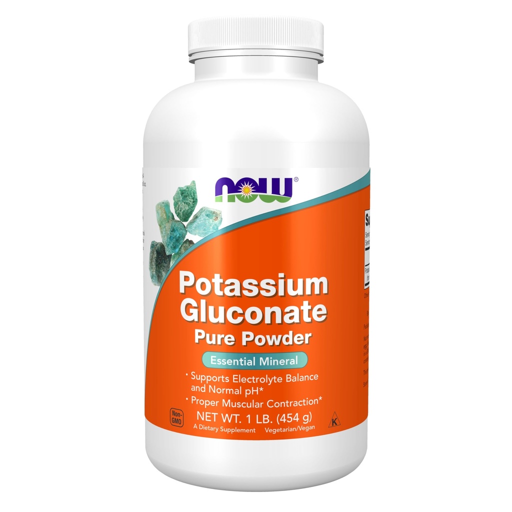 Nu livsmedelstillskott, kaliumglukonat Pure Powder 175 mg, Essential Mineral *, 1-pund