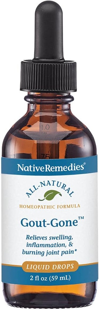 Native Remedies Gout-Gone - Naturlig homeopatisk formel för det gemensamma svullnad, rodnad och obehag av gikt - 59 ml