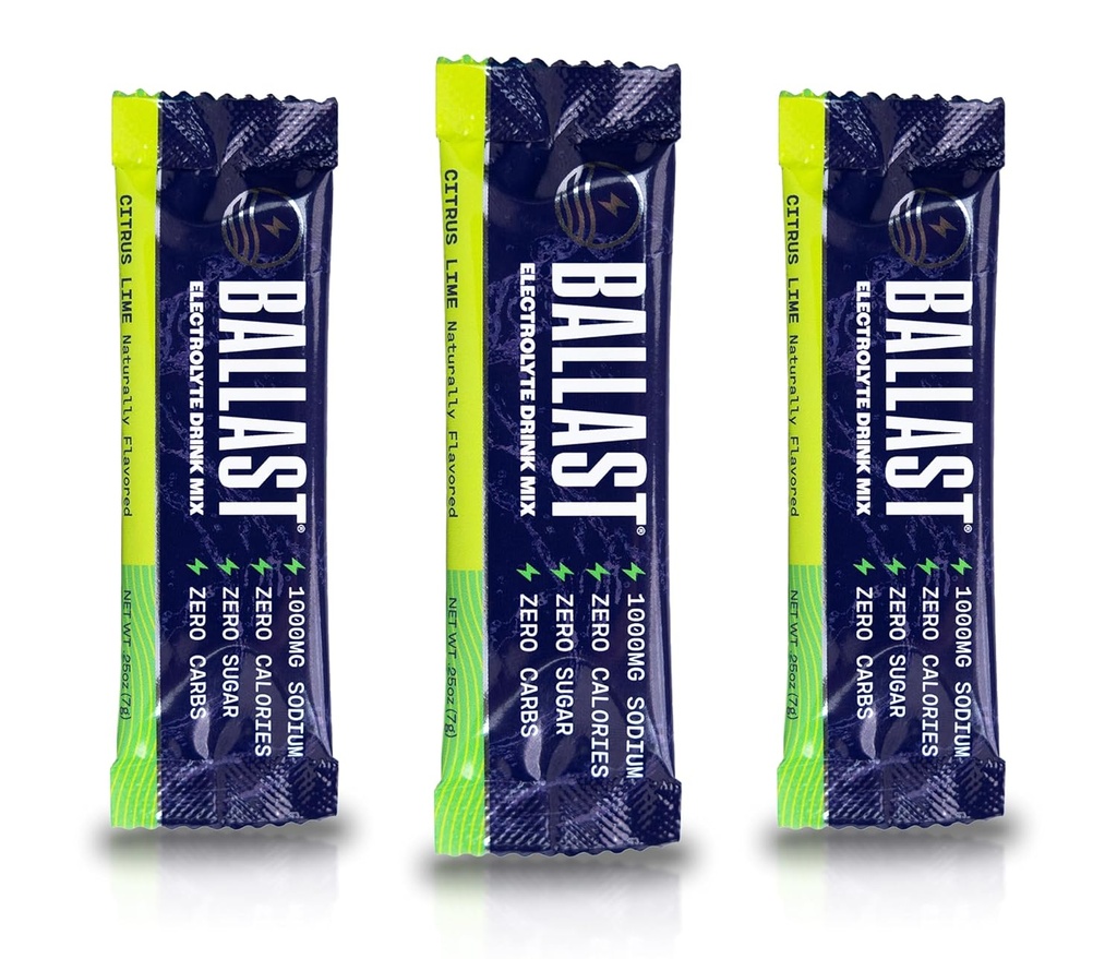 Ballast Zero-Sugar Electrolytes - Citrus Lime - Hydration Powder Packets | Keto Friendly | Liquid Daily IV för snabb rehydrering | Element Electrolytes Magnesium, Natrium och kalium | 30 Count