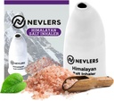 Nevlers White Himalayan Salt Inhaler för Lungs & Nose med 6 Oz Coarse Pink Himalayan Sea Salt | Portable Ceramic Himalayan Pink Salt Inhaler | Naturlig homeopatisk lättnad