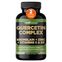 Gade Nutrition Organic Quercetin med Bromelain Vitamin C och Zink | Immune Support Supplement Quercetin 500mg Capsules | Bioflavonoider Made in USA Third Party Tested