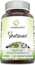 Fantastiska Indien Natural Shatavari Supplement | 500 Mg per portion | 120 Veggie Capsules | Icke-GMO | Glutenfri | Made in USA
