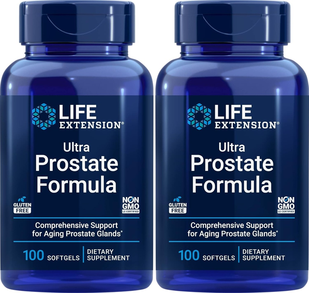 Life Extension Ultra Prostate Formel, 100 Softgels (Pack of 2) - Naturtillskott för Män
