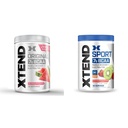 XTEND Original BCAA Powder Watermelon Explosion & Sport BCAA Powder Strawberry Kiwi Splash - Electrolyte Powder för återhämtning och hydrering med Aminosyror - 30 portioner