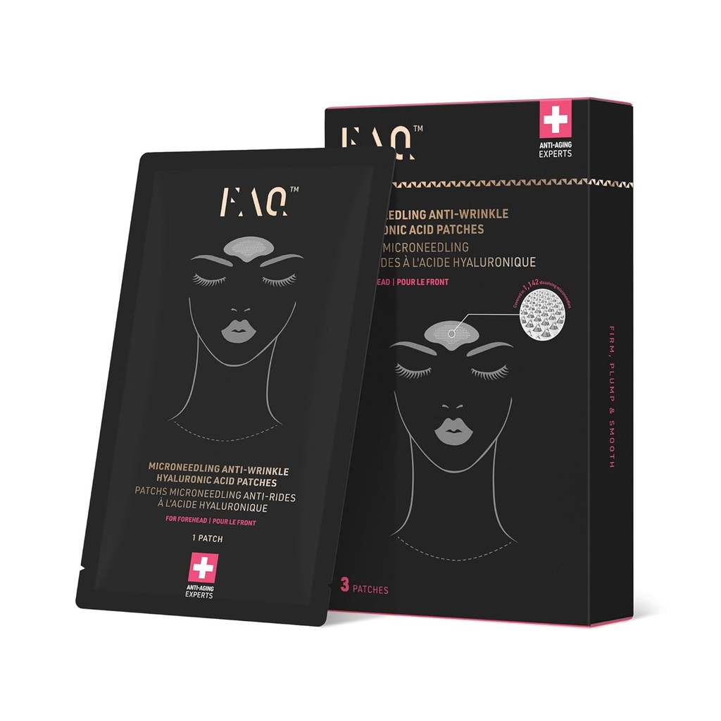 FAQ Hyaluronic Acid Patches Forehead - Forehead Patches - Travel -friendly Skin Care - 3 pcs.