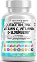 Q Defend Quercetin Supplement med Zink Vitamin C Vitamin D Elderberry Turmeric Black Pepper Garlic Ginger Sea Moss Lysine Sting Nettle Reishi Mushroom Immune Support 60 Capsules av Clean Nutra