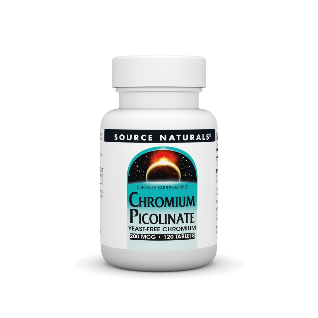 Källa Naturals Chromium Picolinate 200 Mcg Tablet, 120 Count