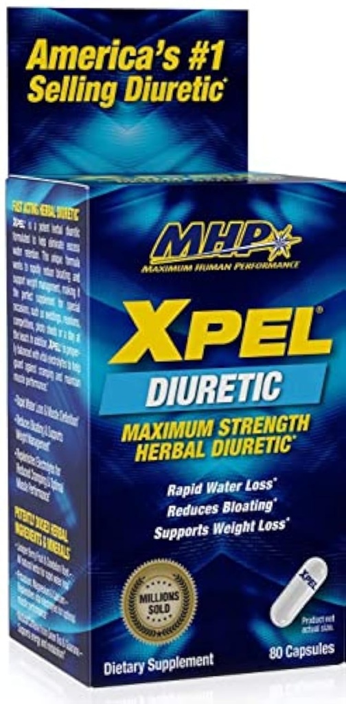 MHP Xpel Dietary Supplement - Maximum Strength Diuretic, 80 kapslar