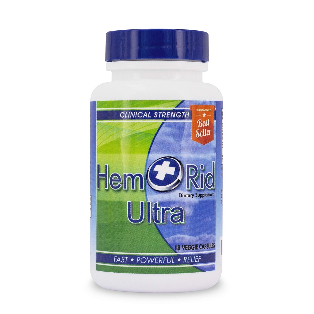 HemRid Ultra - Herbal Hemorrhoid piller för snabb komfort (2 veckors dos). Tillverkad i USA. Försäkran om att arbeta eller dina pengar tillbaka.