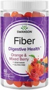 Swanson Mixed Berry Fiber Gummies - Digestive Support Främjande Regularity & Healthy Lipid Levels - All Natural Formel för att hjälpa till att stödja en hälsosam Gut Microbiome - (60 Gummies, 5g Varje)