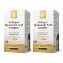 SOLGAR Collagen Hyaluronic Acid Complex - 30 tabletter, Pack of 2 - Icke-GMO, Gluten Free, Dairy Free - 60 Total Servings