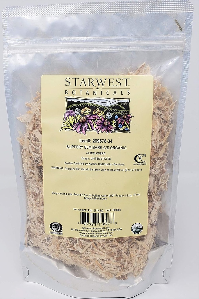 Organisk Slippery Elm Bark Cut