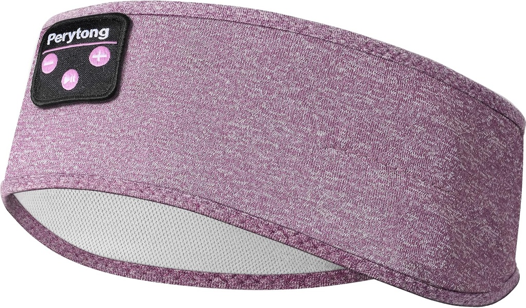 Perytong Sleep Headphones, Bluetooth Sports Headband Headphones med Ultra-Thin HD Stereo högtalare Perfekt för att sova, träning, yoga, yoga, sömnlöshet, flygresa, meditation för Unisex